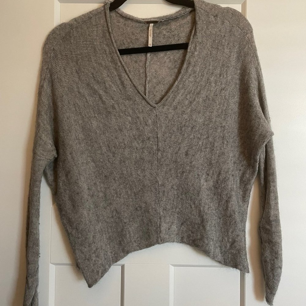FREE PEOPLE Long Sleeve V Neck Sweater